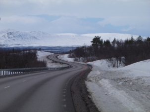 Leaving Kiruna, direction Abisko
